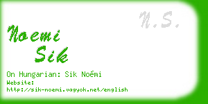 noemi sik business card